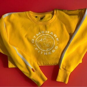 Gymshark Yellow Cropped Sweatshirt